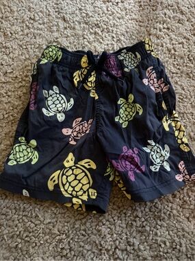 Kids vilebrequin Turtle Print Swim Shorts